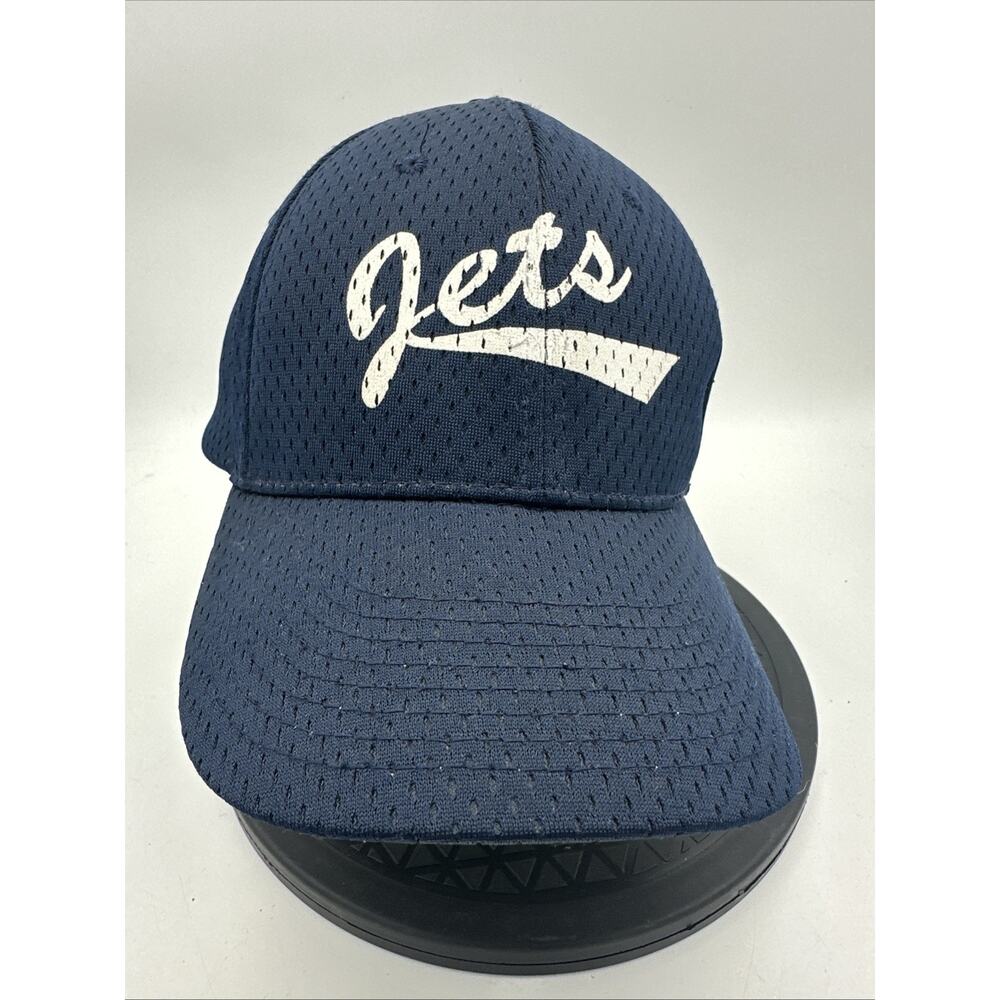 Vintage Navy Cursive Spell Out Script JETS Hat RARE